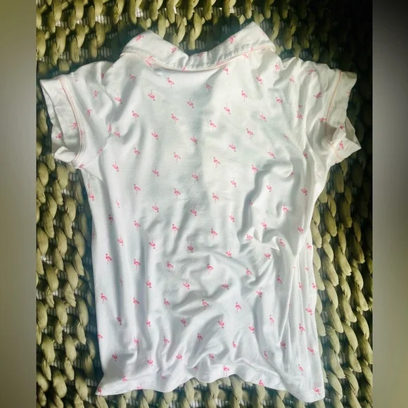 Eberjey White and Pink Flamingo Pajama Set - Picture 7 of 7